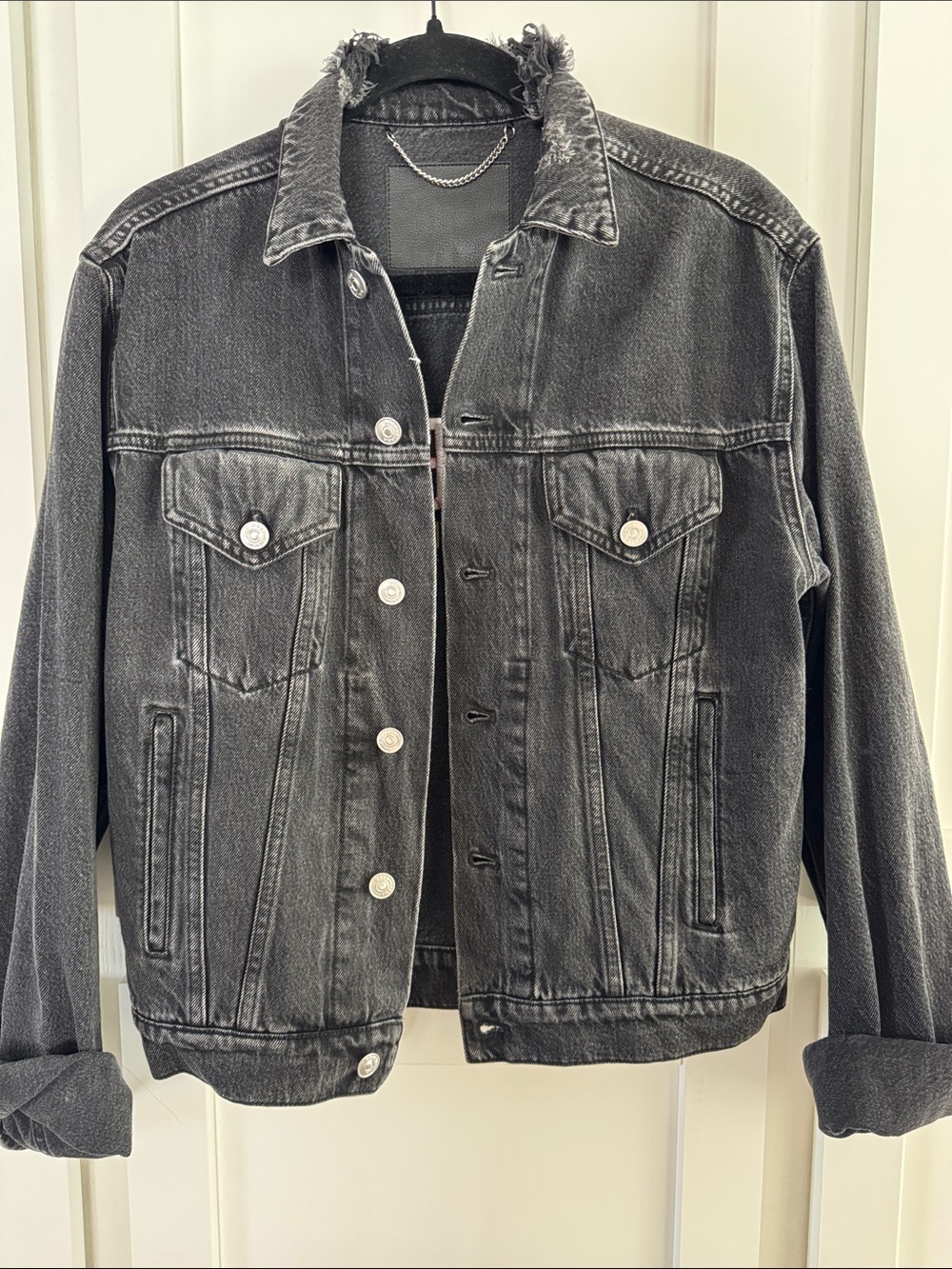 Balenciaga Black Washed Denim Jacket